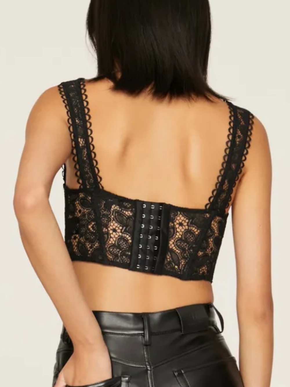For Love and Lemons Sammie Corset Bustier Top black medium lace - Picture 4 of 16